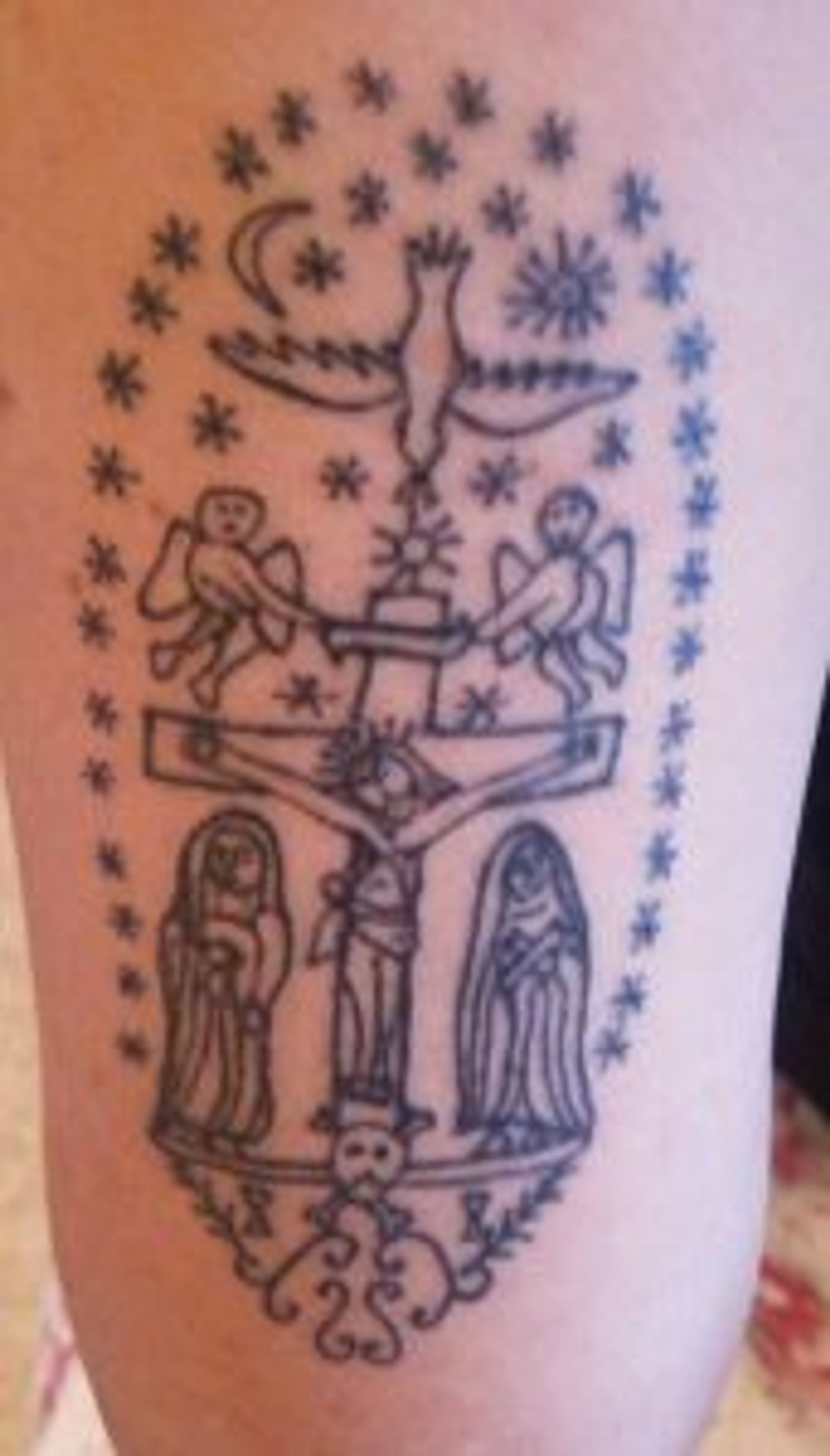 Tattoo Jezus aan het kruis