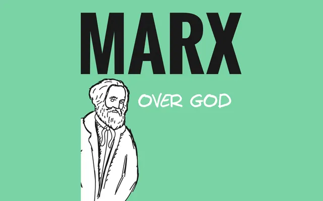 Marx: 'Religie is opium van het volk, een sta-in-de-weg'.