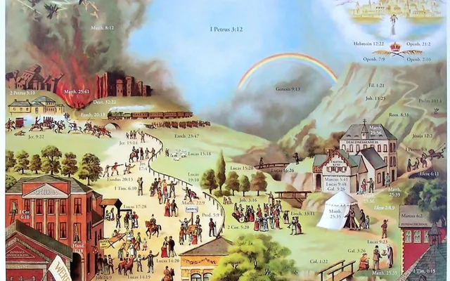 Reli-kitsch: de brede en de smalle weg.